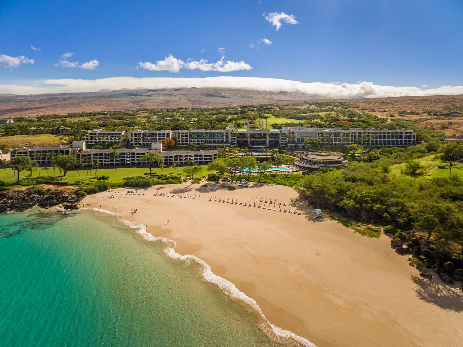 The Westin Hapuna Beach Resort fronts Hapuna Beach on the Kohala Coast