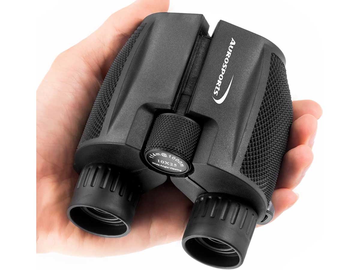 Aurosports 10x25 Folding High Powered Compact Binoculars