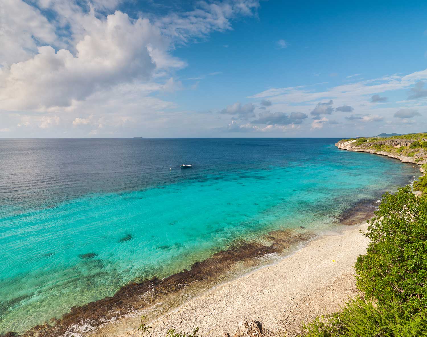 An island beach at Bonaire.