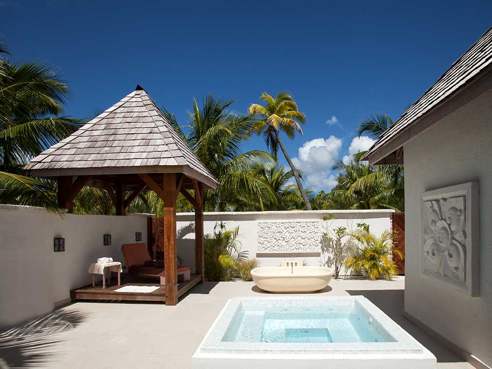 The couple’s treatment room at The St. Regis Bora Bora Resort