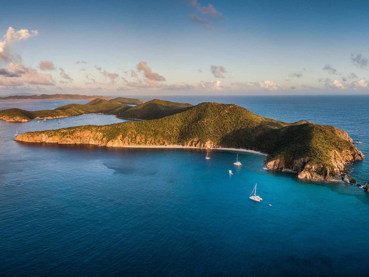Aerial view British Virgin Islands
