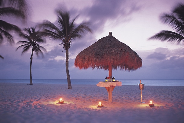 Aruba Bucuti & Tara Beach Resorts romantic beach dining