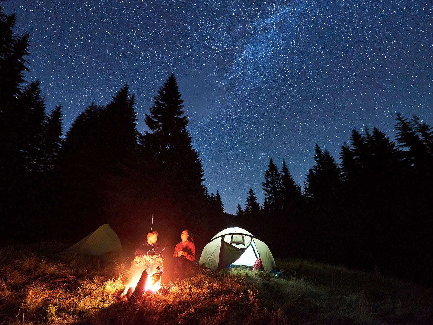 camping under the stars