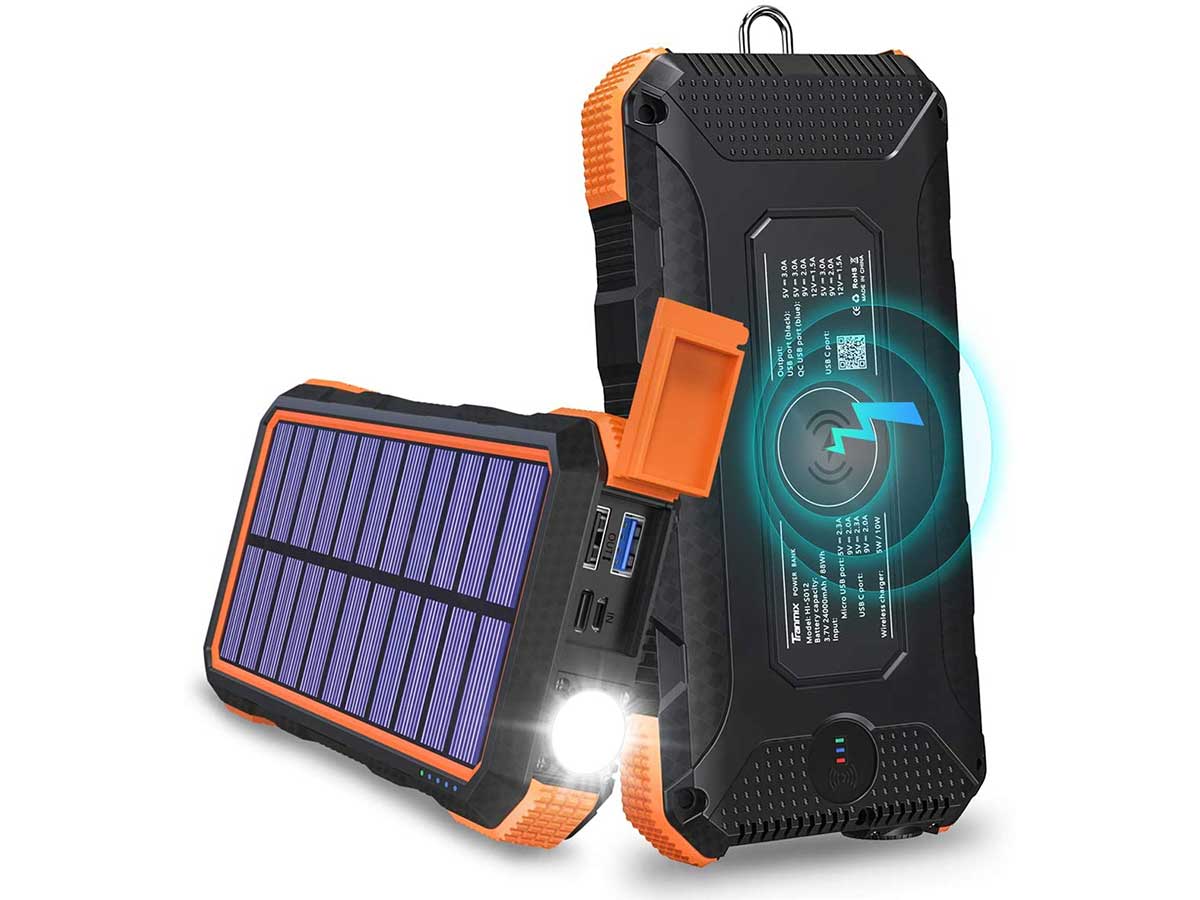 Solar Charger 24000mAh Tranmix 18W Power Bank