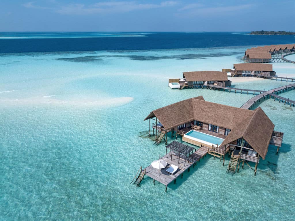 Cocoa Island by COMO overwater bungalows.