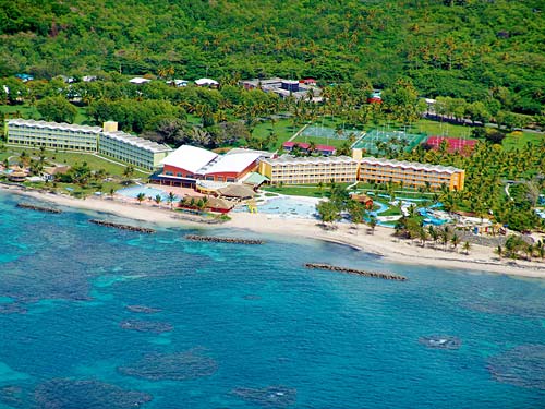 Overhead view of Coconut Bay Resort & Spa, St. Lucia