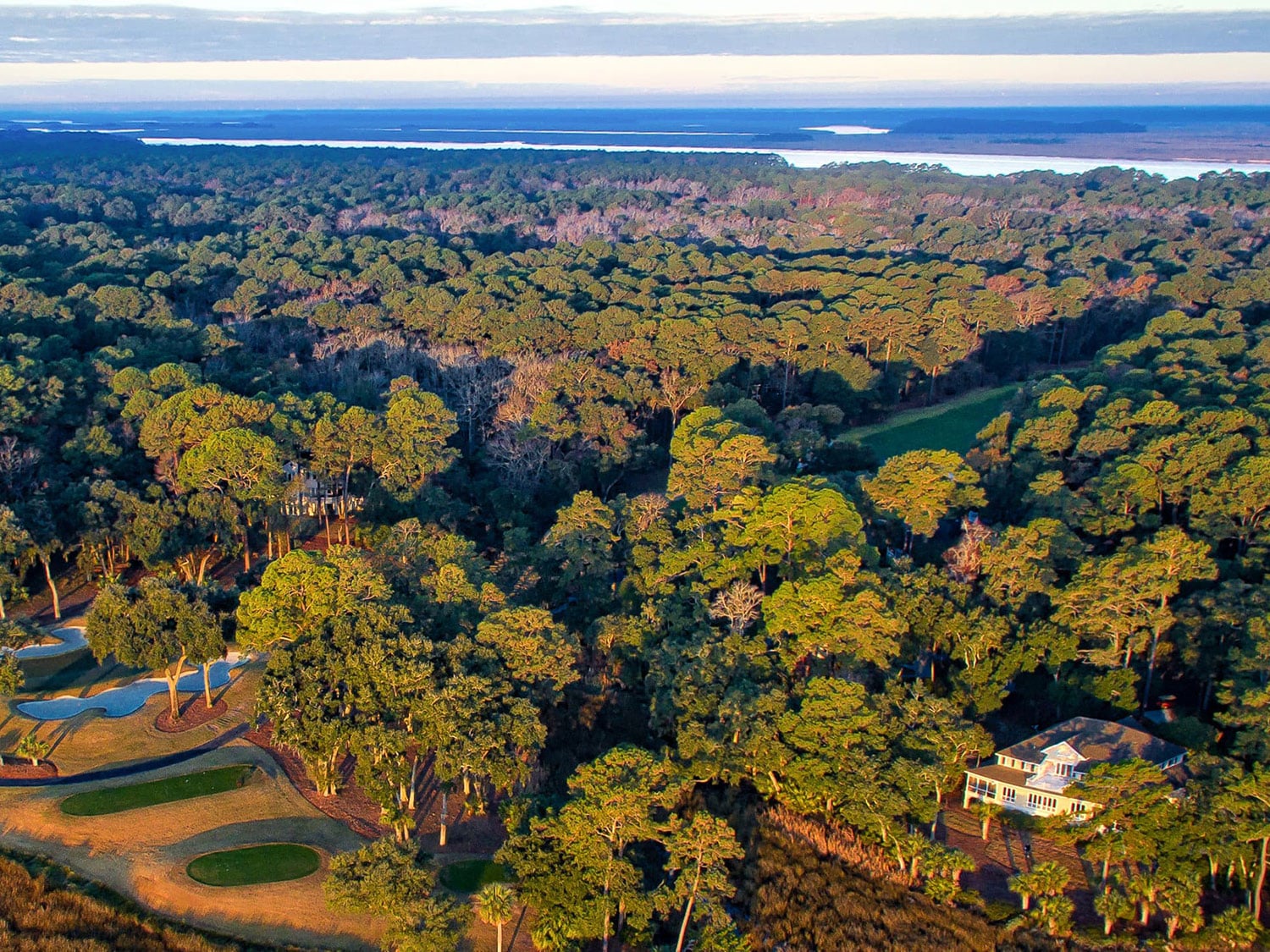 An aerial view of Daufuskie Island.