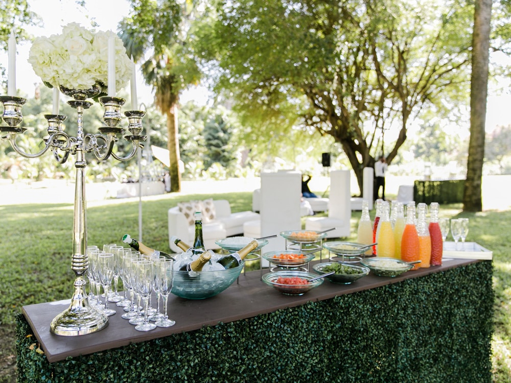 A customized mimosa bar