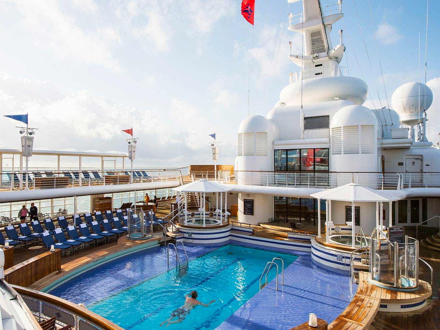 Quiet cove pool area aboard the Disney Magic