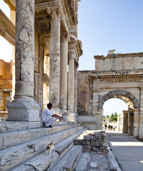 Man sitting on steps