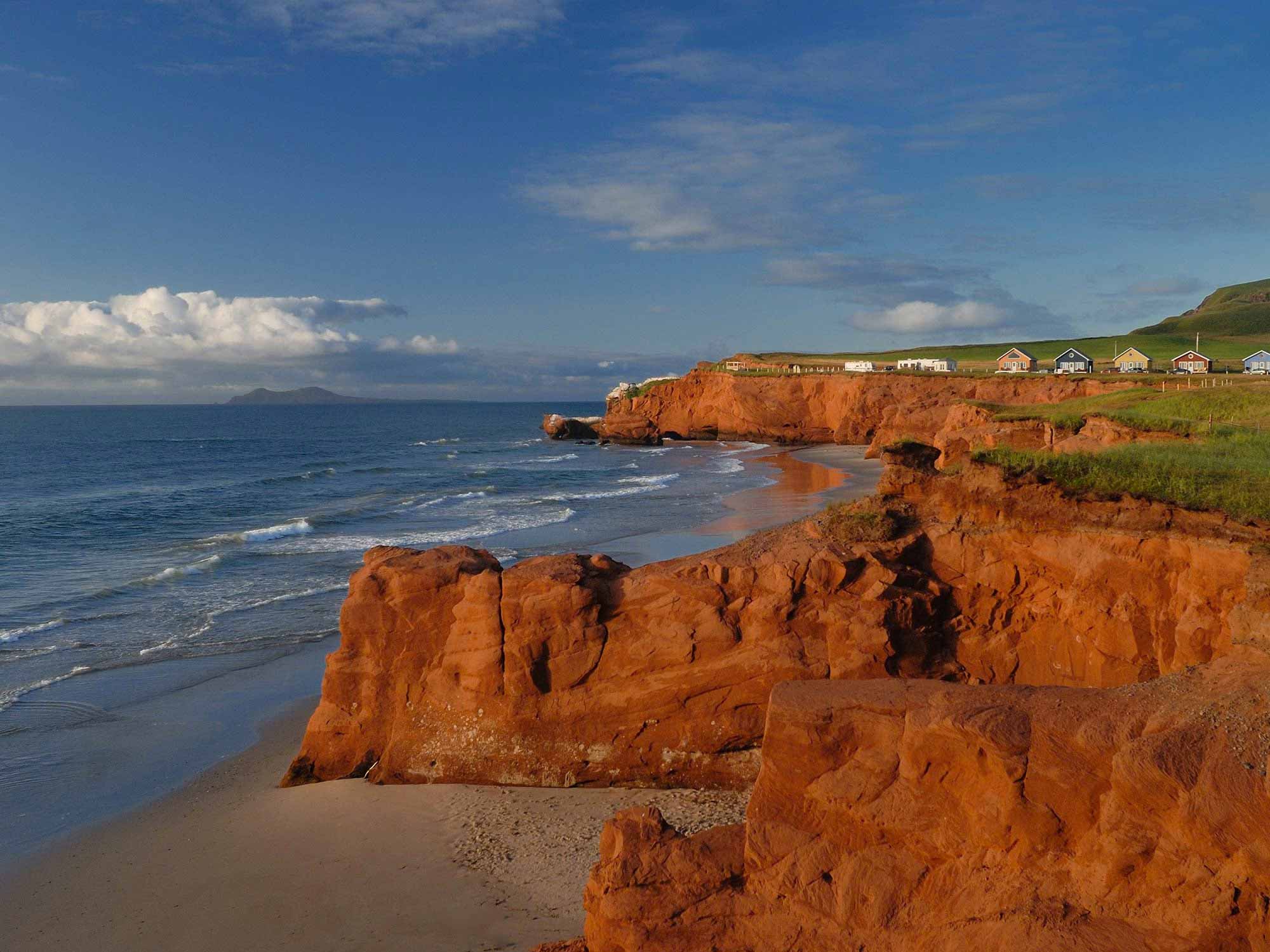 Prince Edward Island's iconic red sandstone cliffs
