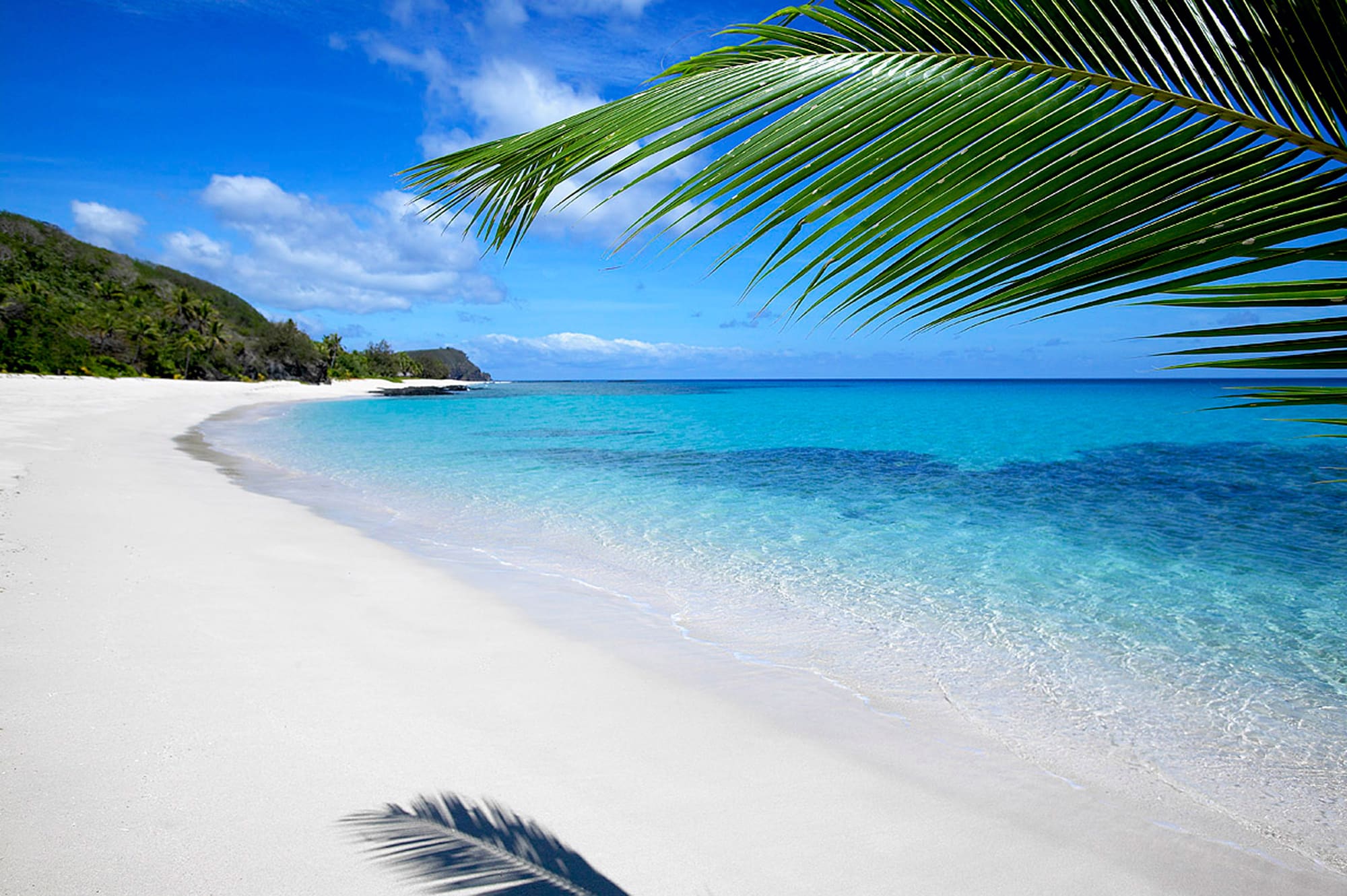 A beach near Yasawa Island Resort and Spa in Fiji.