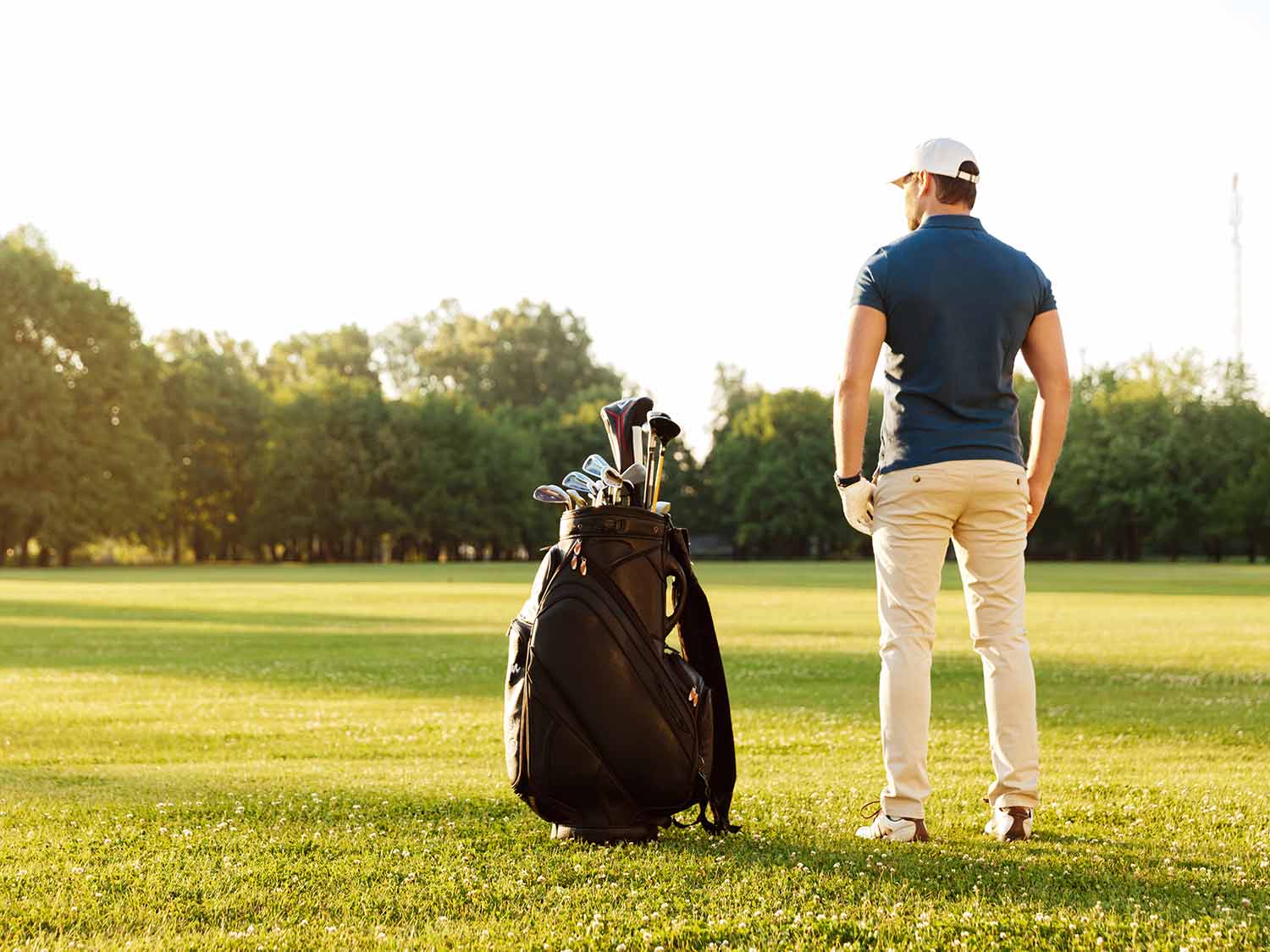 Golfer with bag