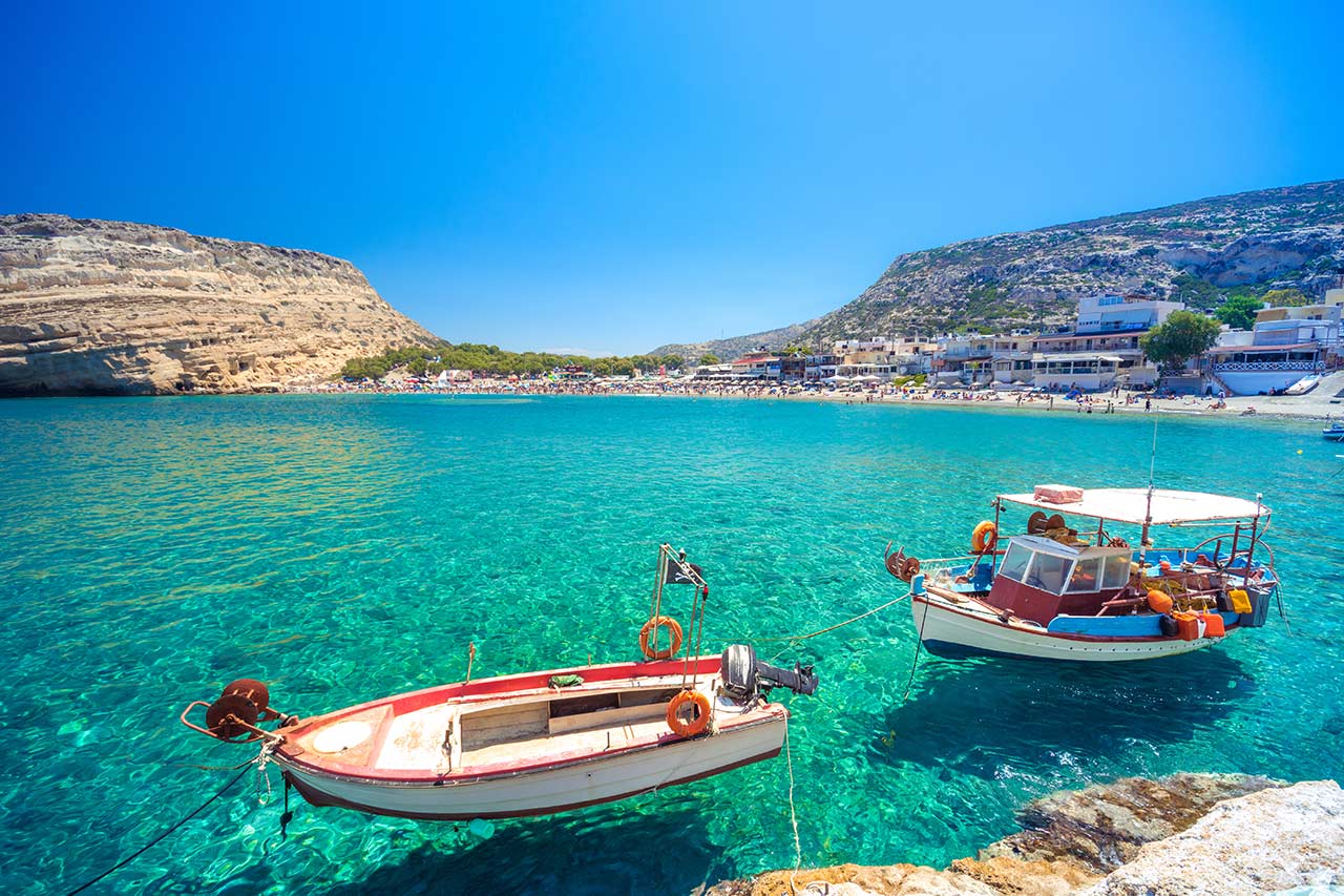 Greek Islands: Things to Do in Crete: Fishing near Matala beach