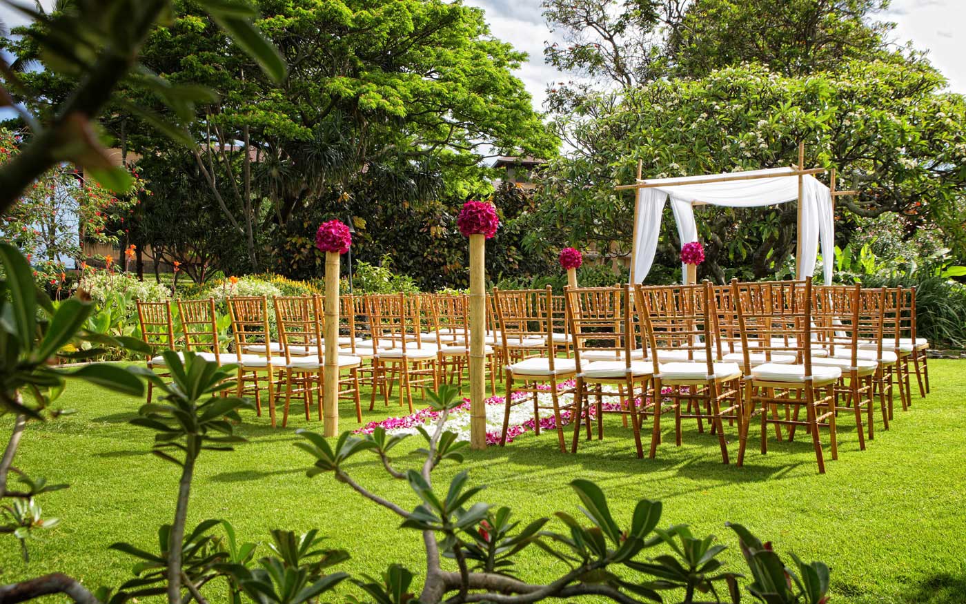 Hawaii island wedding venue: Plantation Gardens