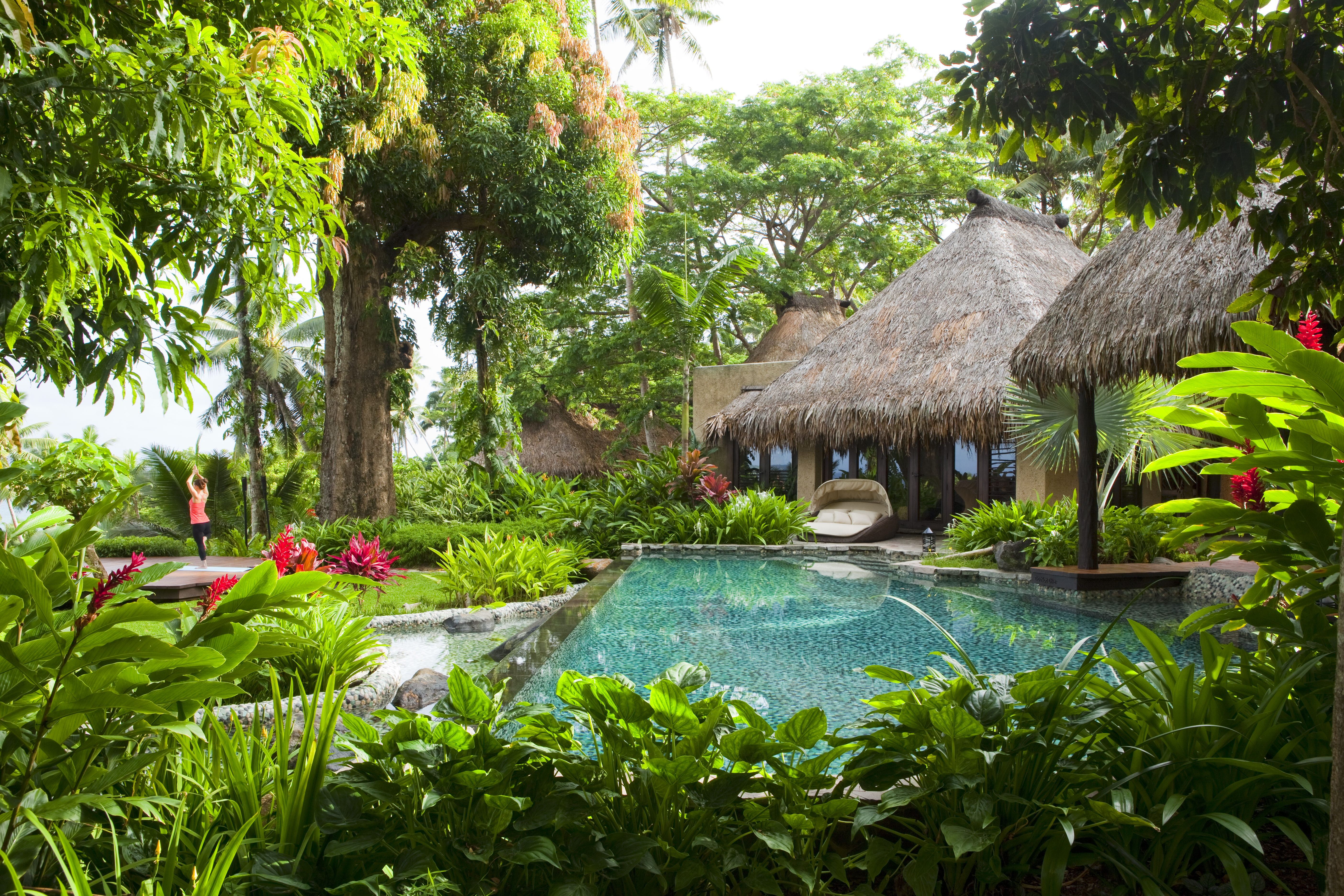 Laucala Island Resort Fiji Plateau Villa Bedroom Outdoor Pool