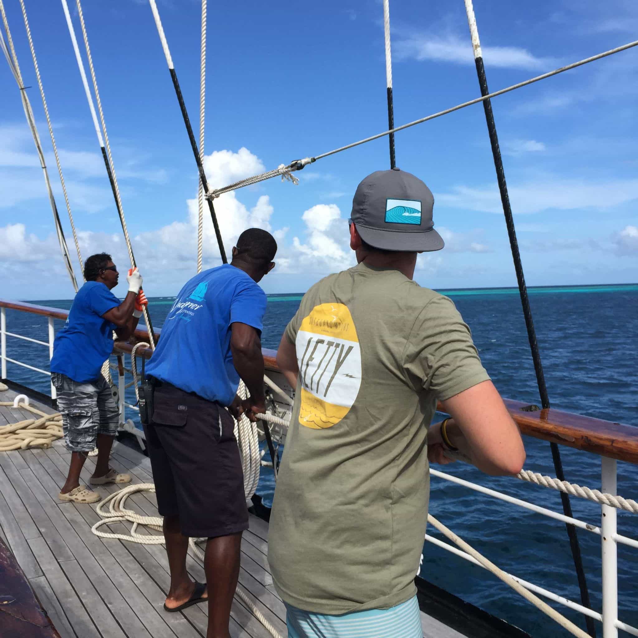 Guests can help hoist the sails or just sit back and enjoy the view.