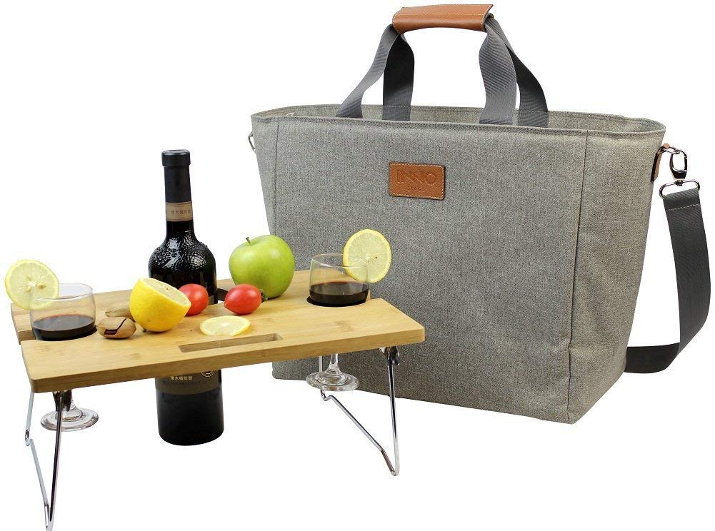 food and wine tote