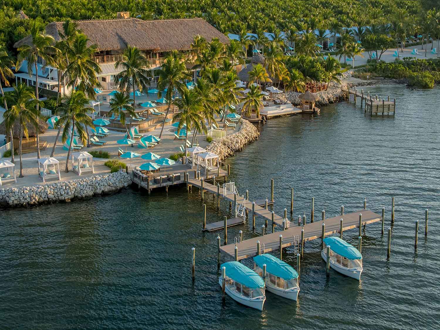 Overhead view of the Bungalows Key Largo