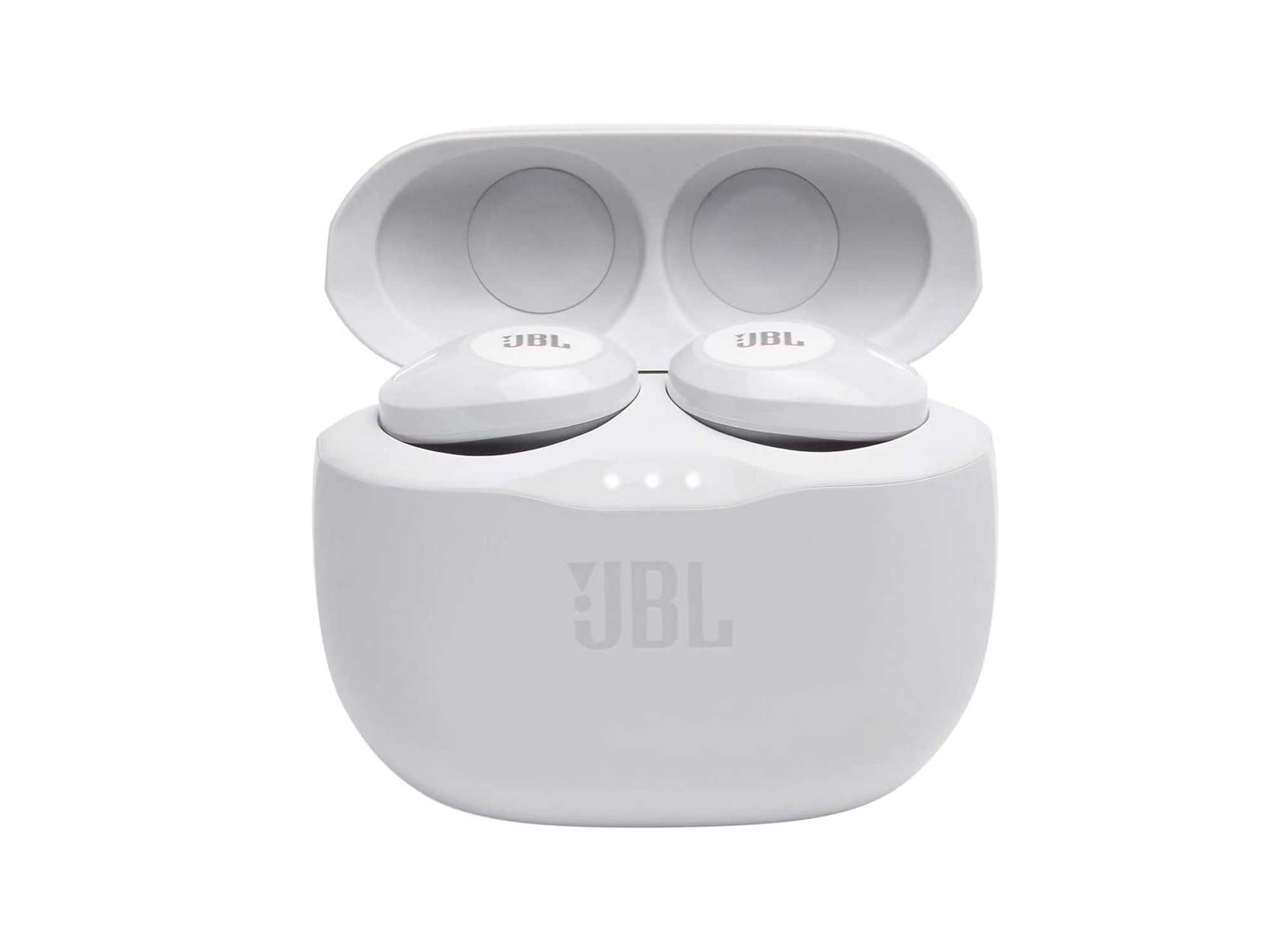 JBL Tune 125TWS True Wireless In-Ear Headphones - JBL Pure Bass Sound, 32H Battery, Bluetooth, Fast Pair, Comfortable, Wireless Calls, Music, Native Voice Assistant, Android and iOs Compatible (White)