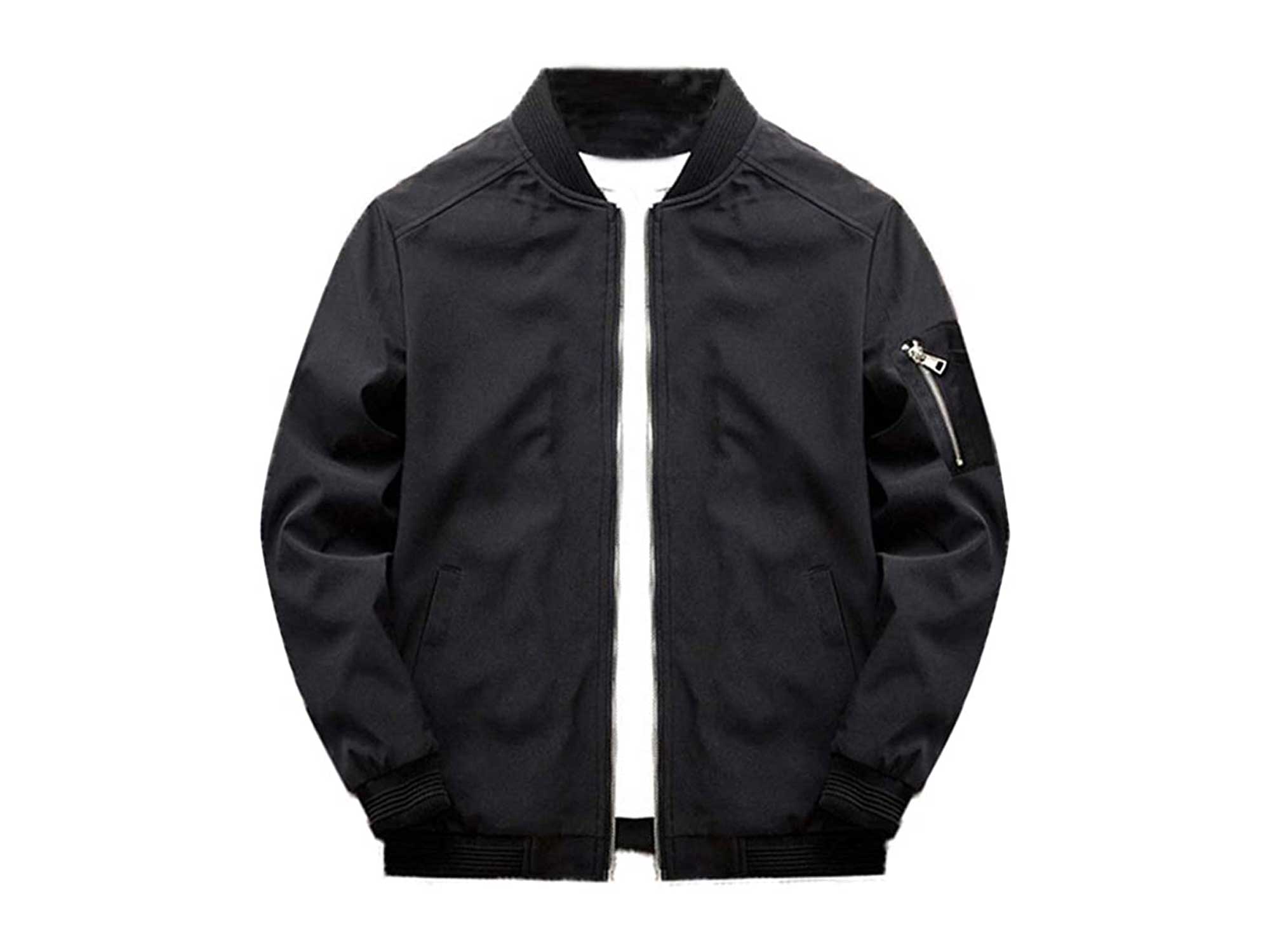 Lavnis Men's Lightweight Softshell Coat Sportwear Zipper Windbreaker Flight Bomber Jacket