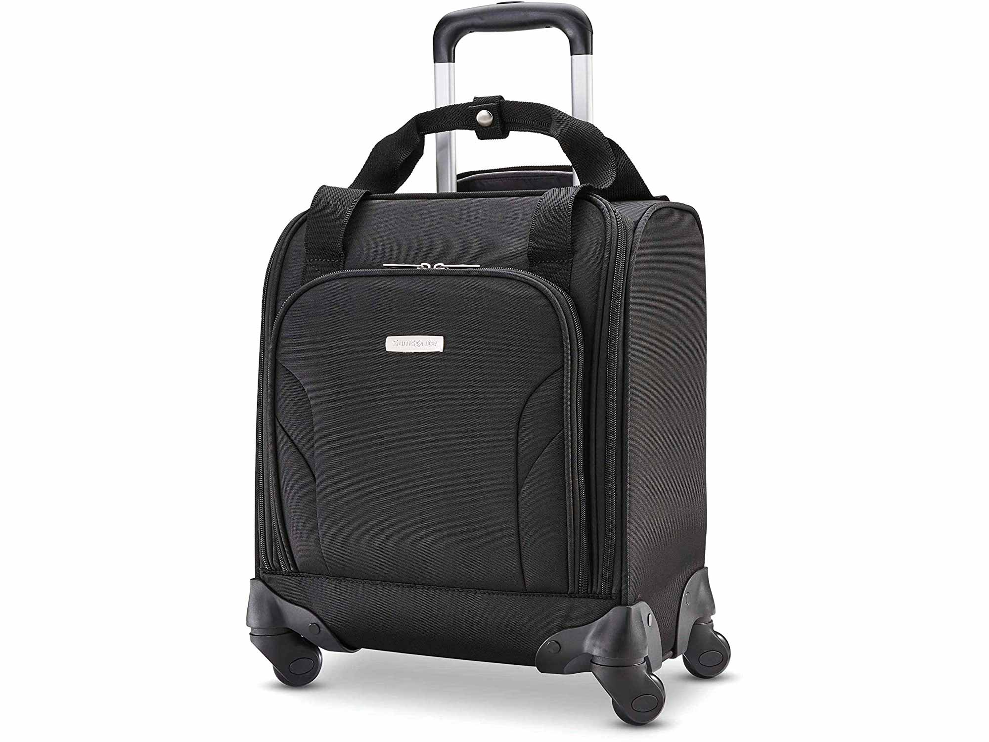 Samsonite Underseat Carry-On Spinner With USB Port, Jet Black, One Size