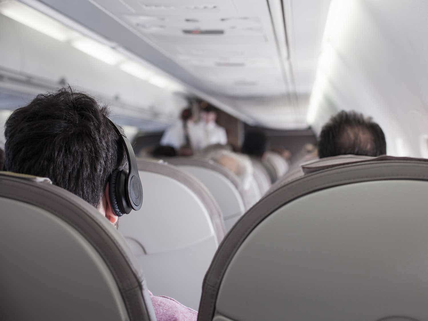 People sitting on an airplane