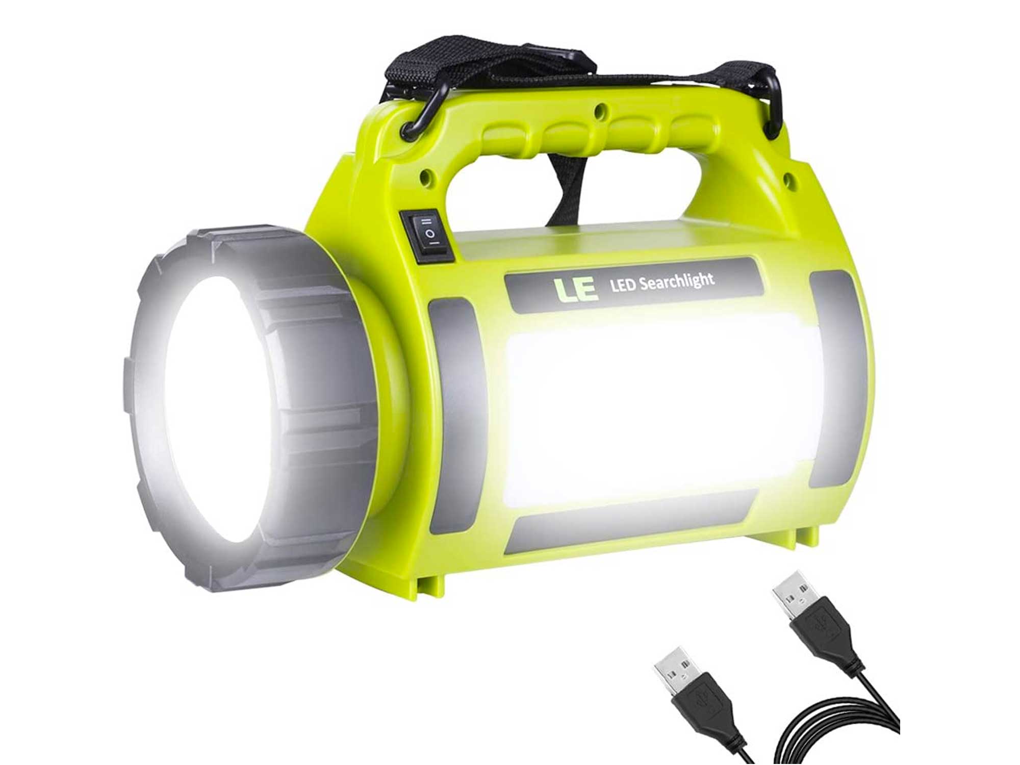 LE Rechargeable LED Camping Lantern, 1000LM, 5 Light Modes, 3600mAh Power Bank, IPX4 Waterproof, Perfect Lantern Flashlight for Hurricane Emergency, Hiking, Home and More, USB Cable Included