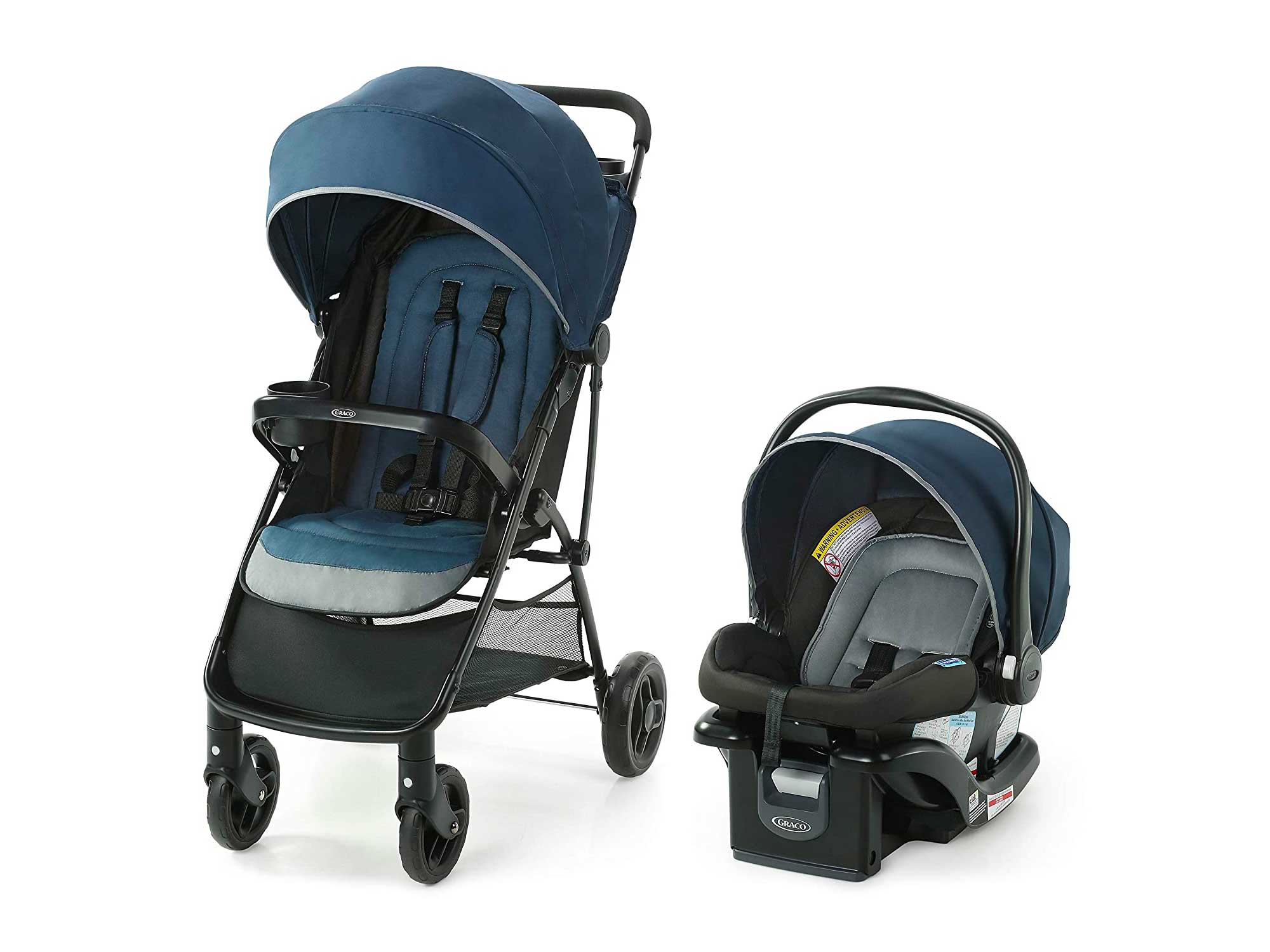Graco NimbleLite Travel System | Includes Lightweight Stroller and SnugRide 35 Lite Infant Car Seat, Parent Storage, Compact Fold | Lightweight Stroller Under 15 Pounds, Belgrade