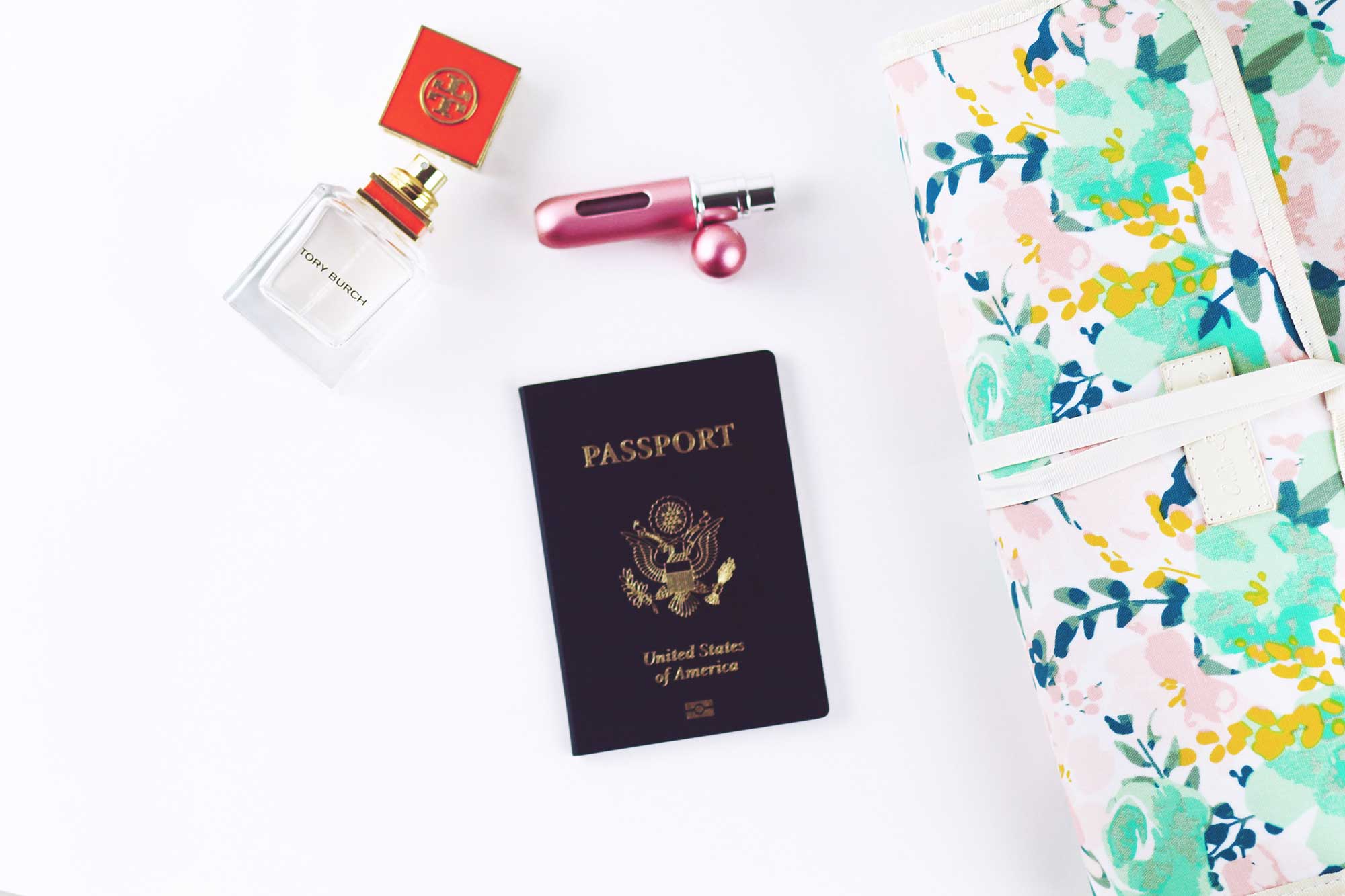 Passport and toiletries