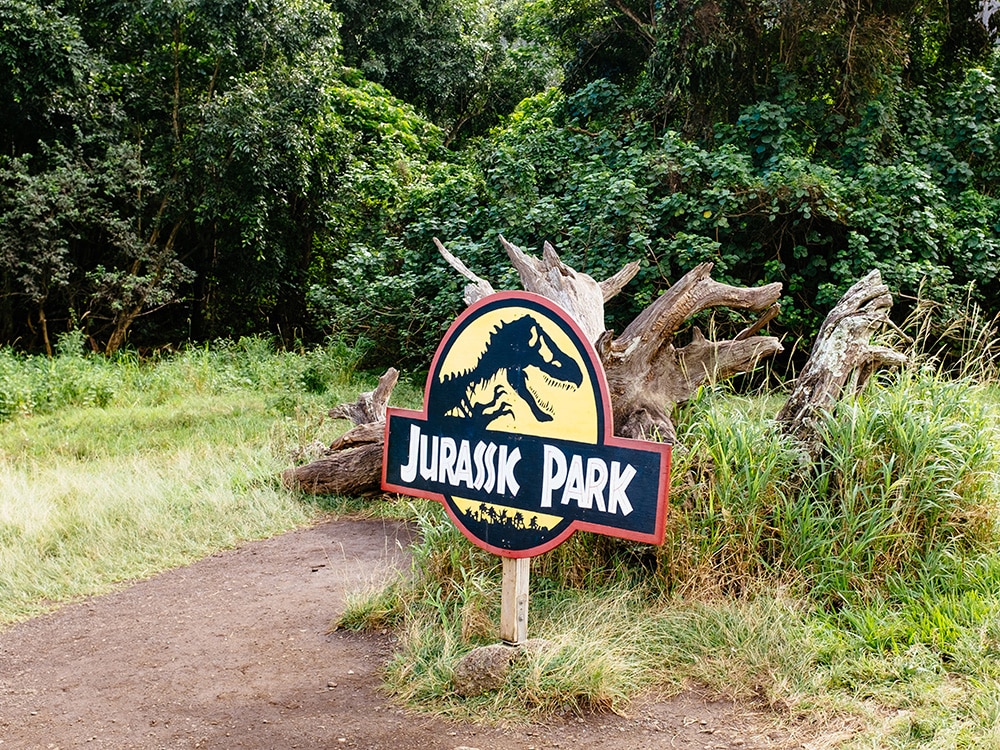 Jurassic Park sign at Kualoa Ranch