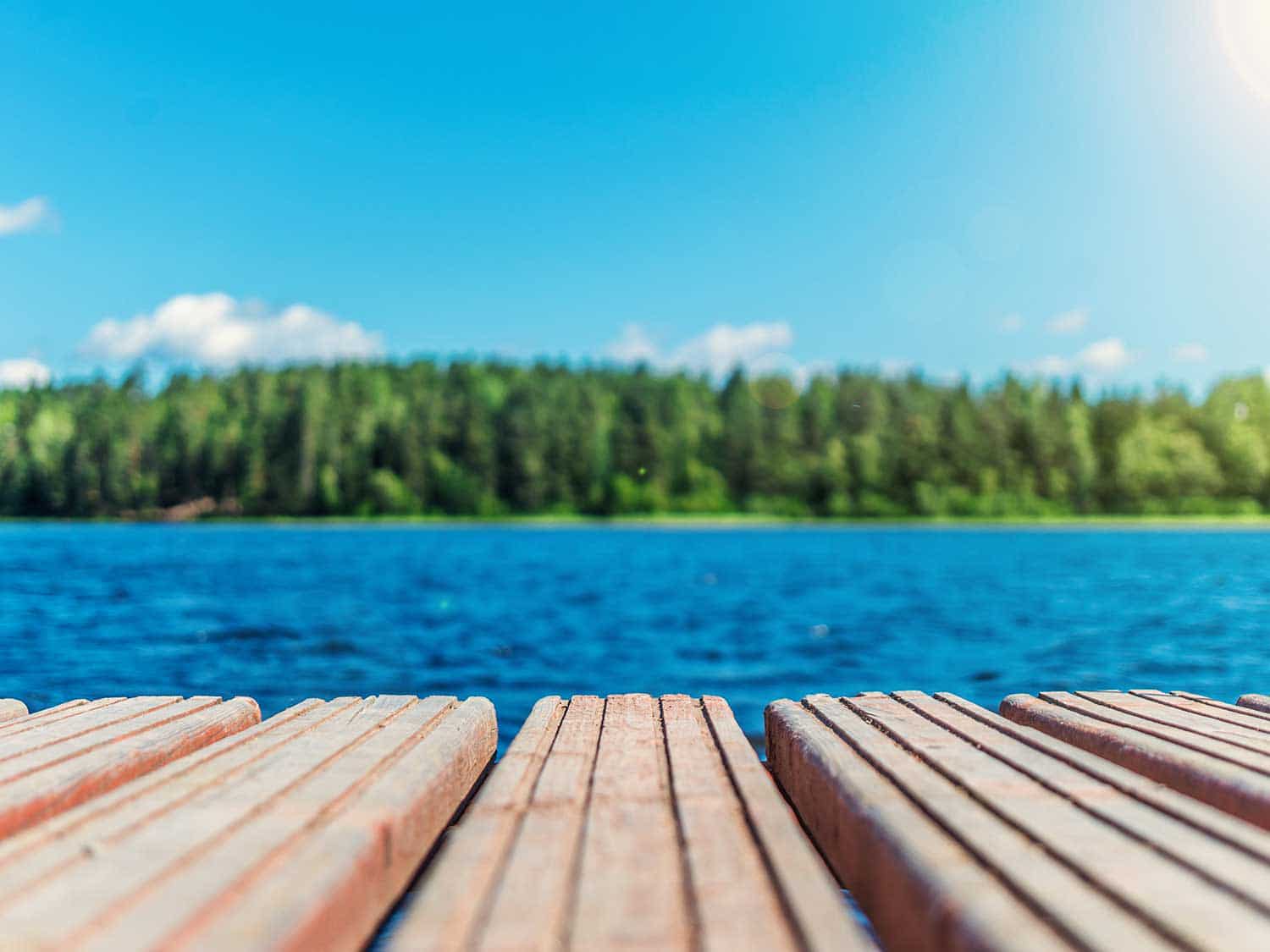 Pier overlooking the lake