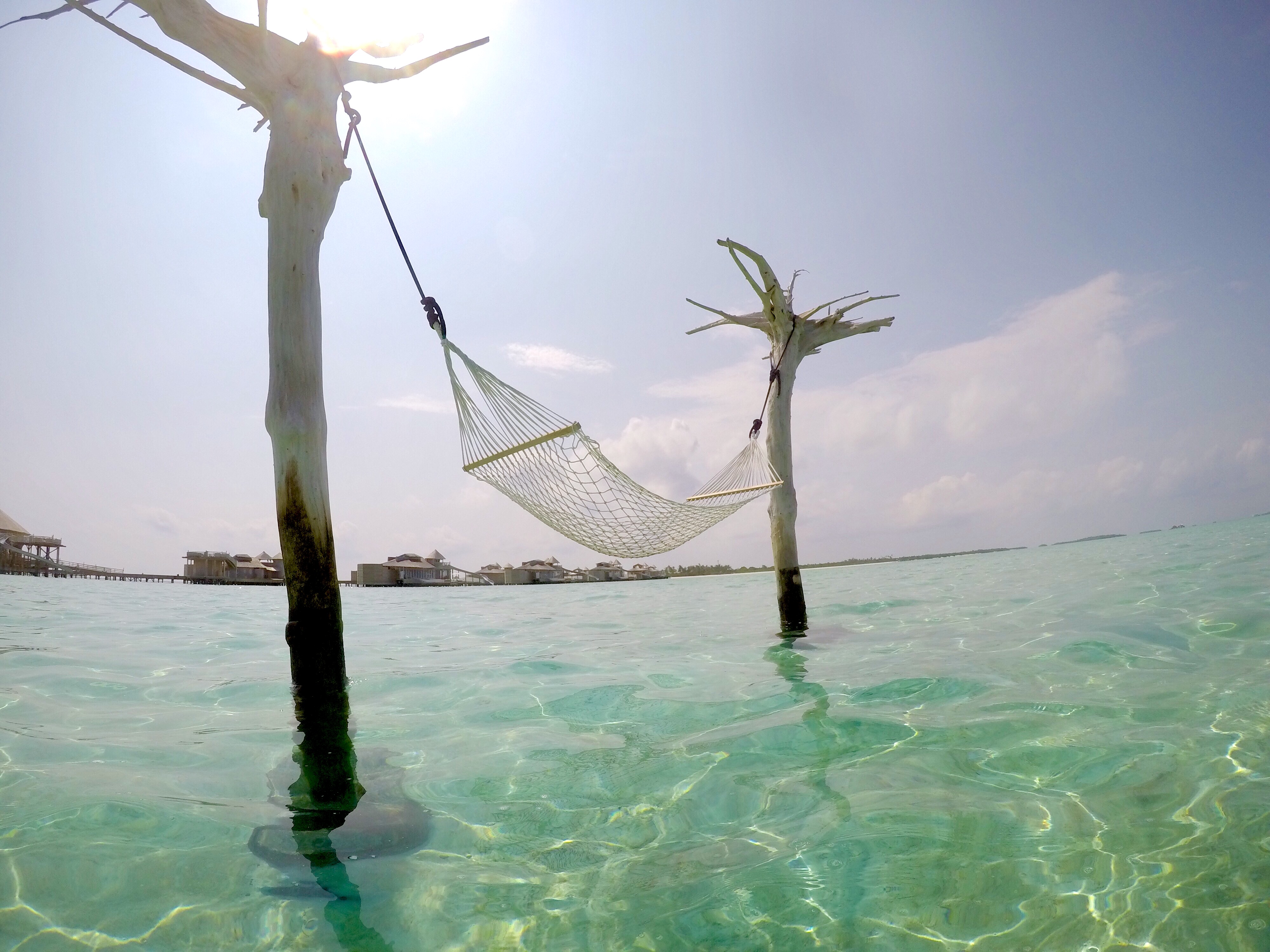Overwater Bungalows Maldives Islands: hammock
