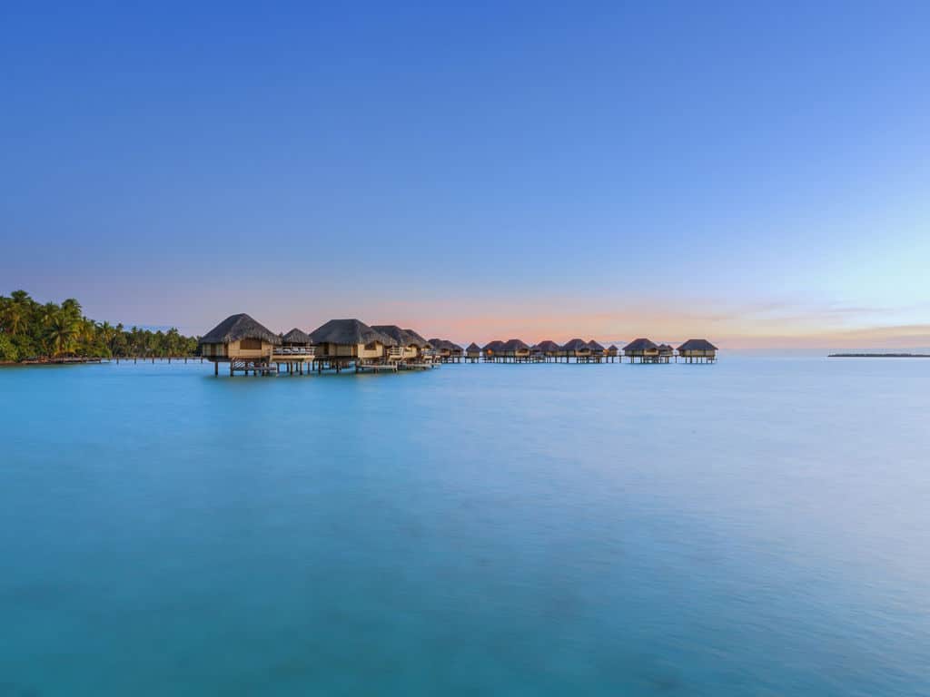 Le Taha’a by Pearl Resorts overwater bungalows.