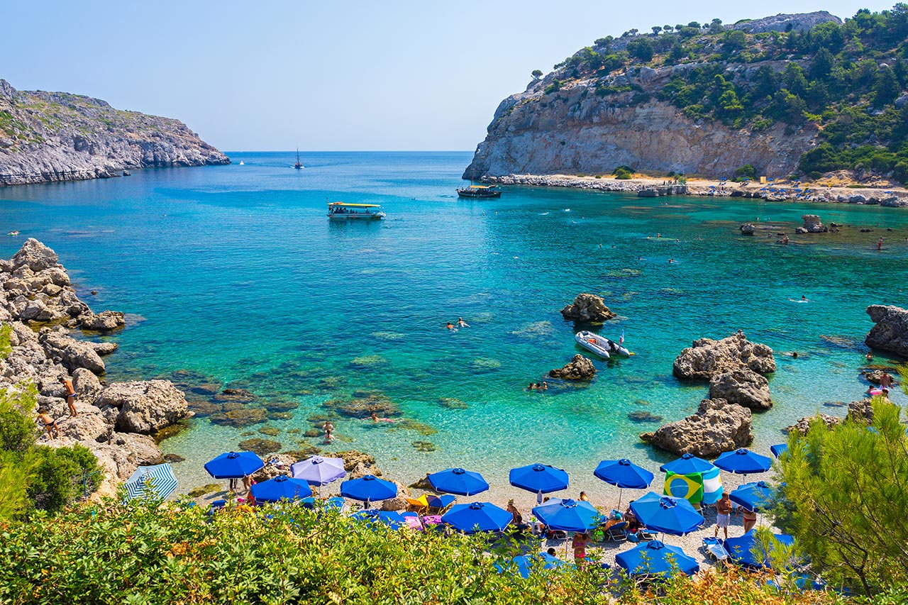 Living in Greece: Anthony Quinn Bay on the island of Rhodes