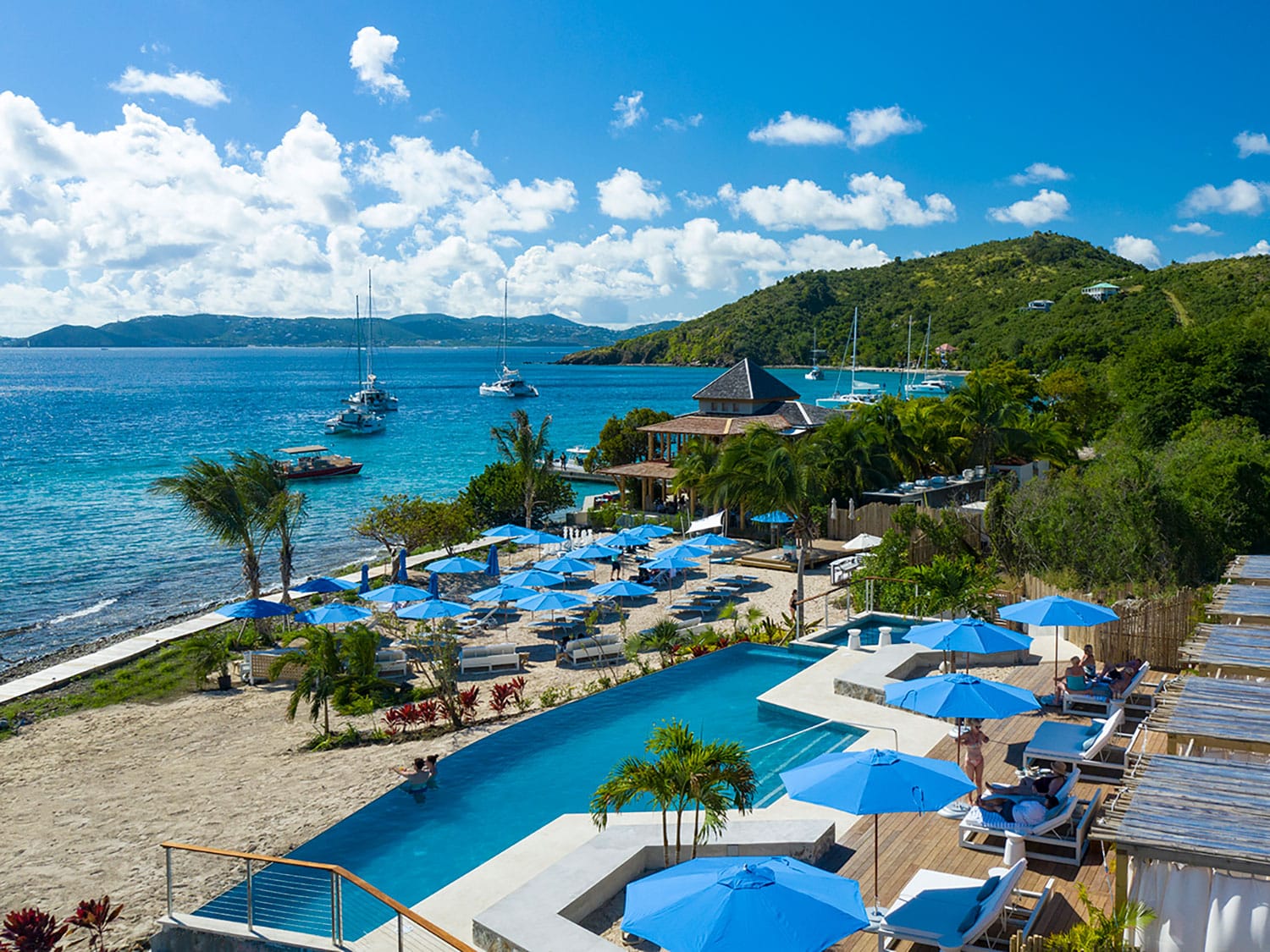 Amazing beach club on a private island in the USVI