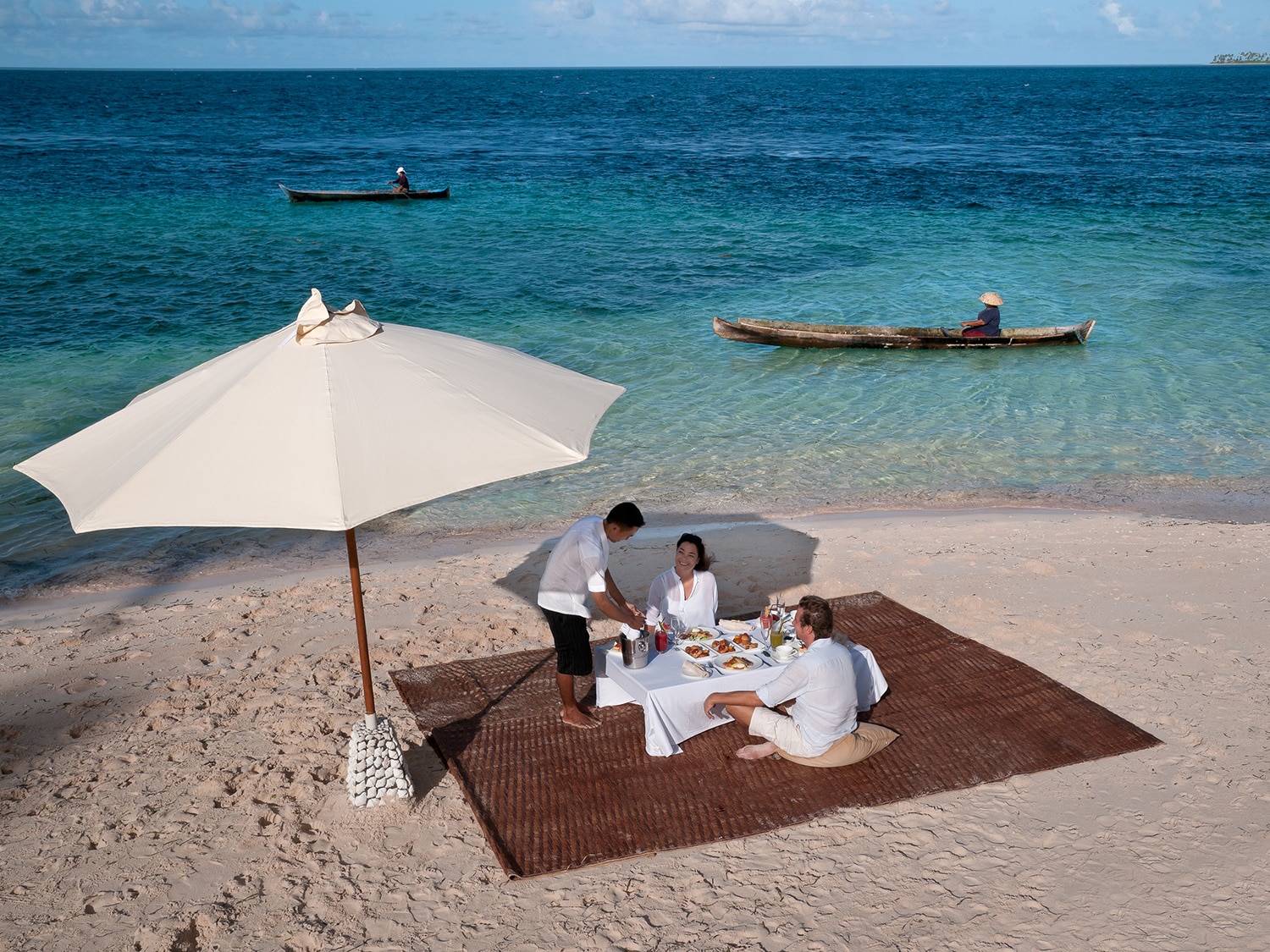 picnic on a private beach