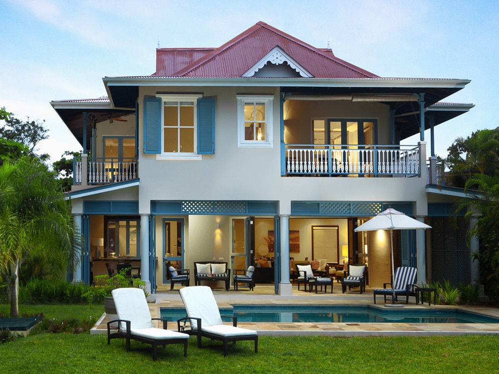 A Creole-style beachfront villa near Mahé