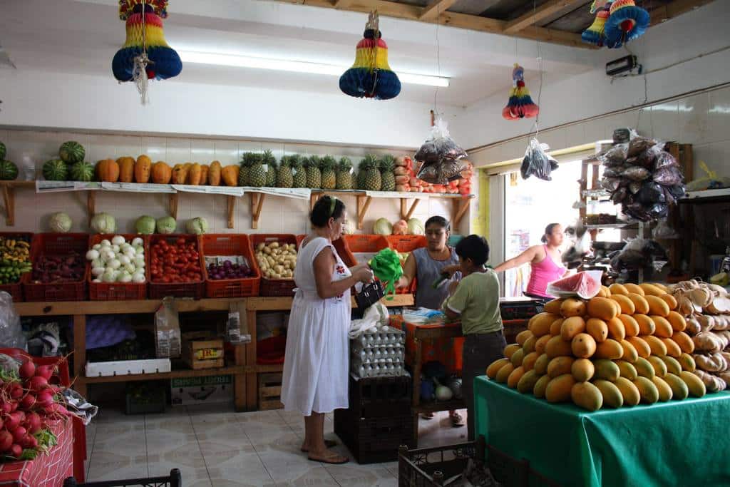 Local produce market in Cozumel