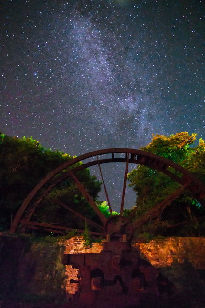 Milky Way over water wheel, Tobago, West Indies by Stacey Williams
