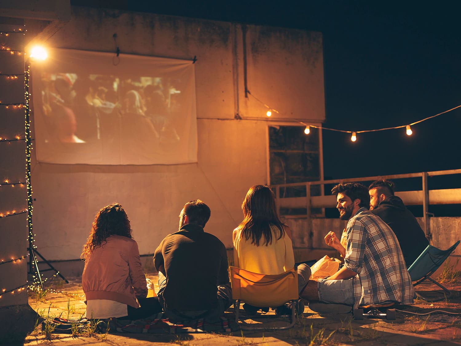 Outdoor movie viewing