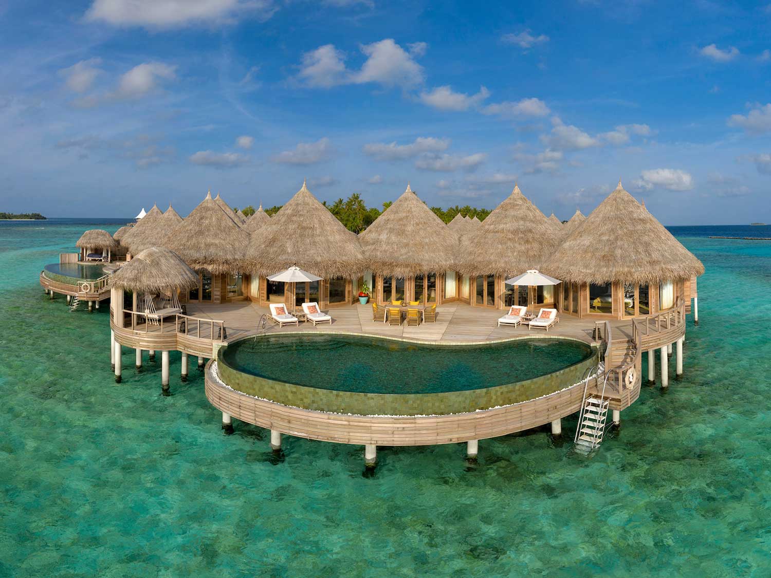 Overwater bungalow in the Maldives