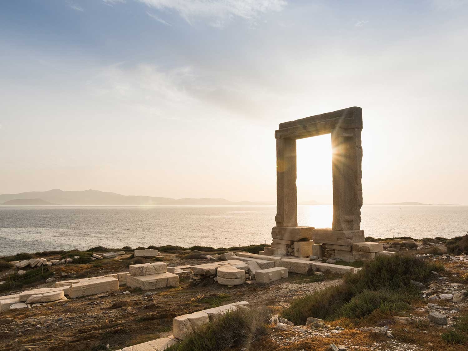 A large stone monument in Greece.