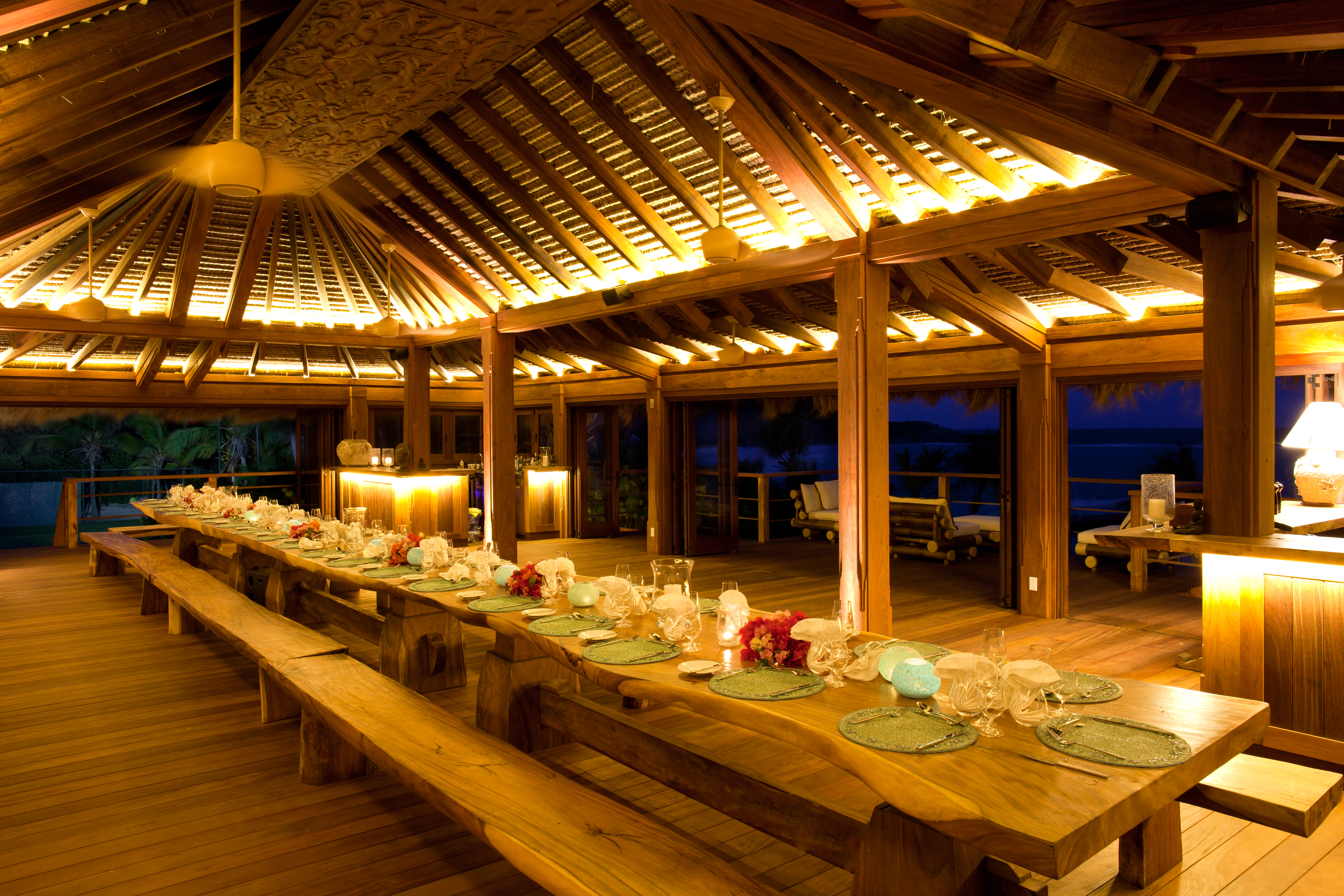 Richard Branson's Private Island: Necker Island Dining Room