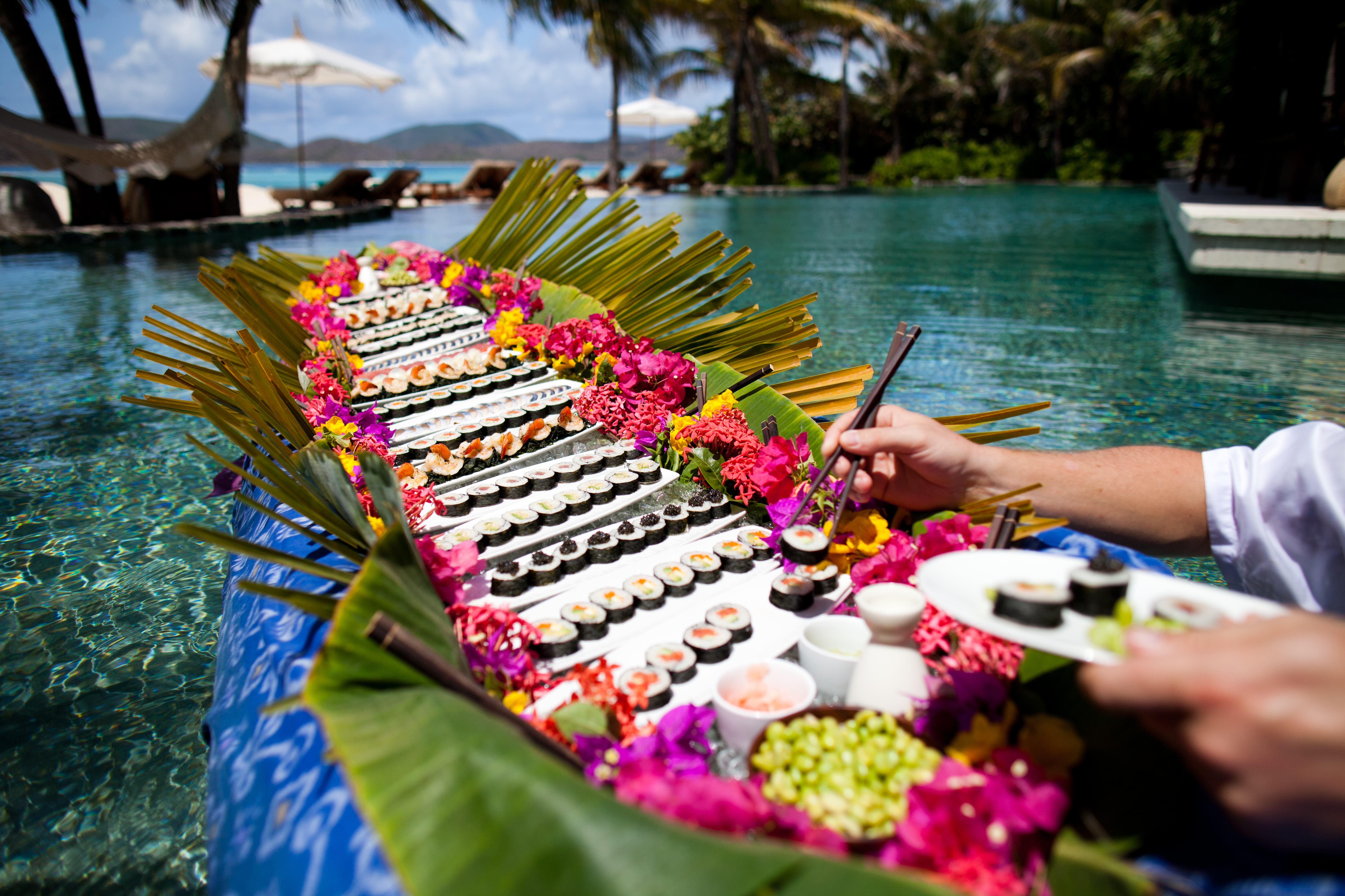 Richard Branson's Private Island: Necker Island Sushi