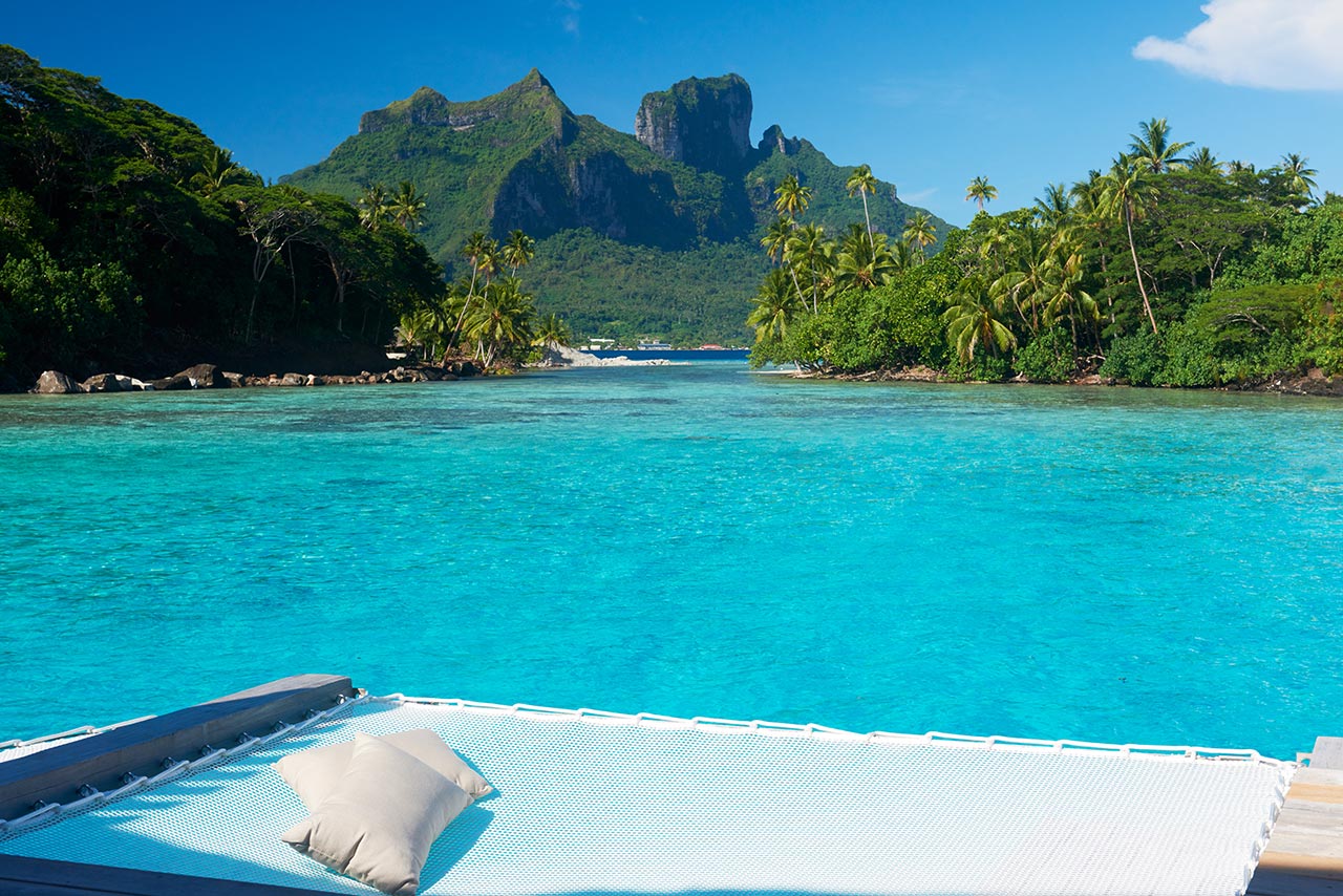 Overwater bungalows in Tahiti: Conrad Bora Bora Nui