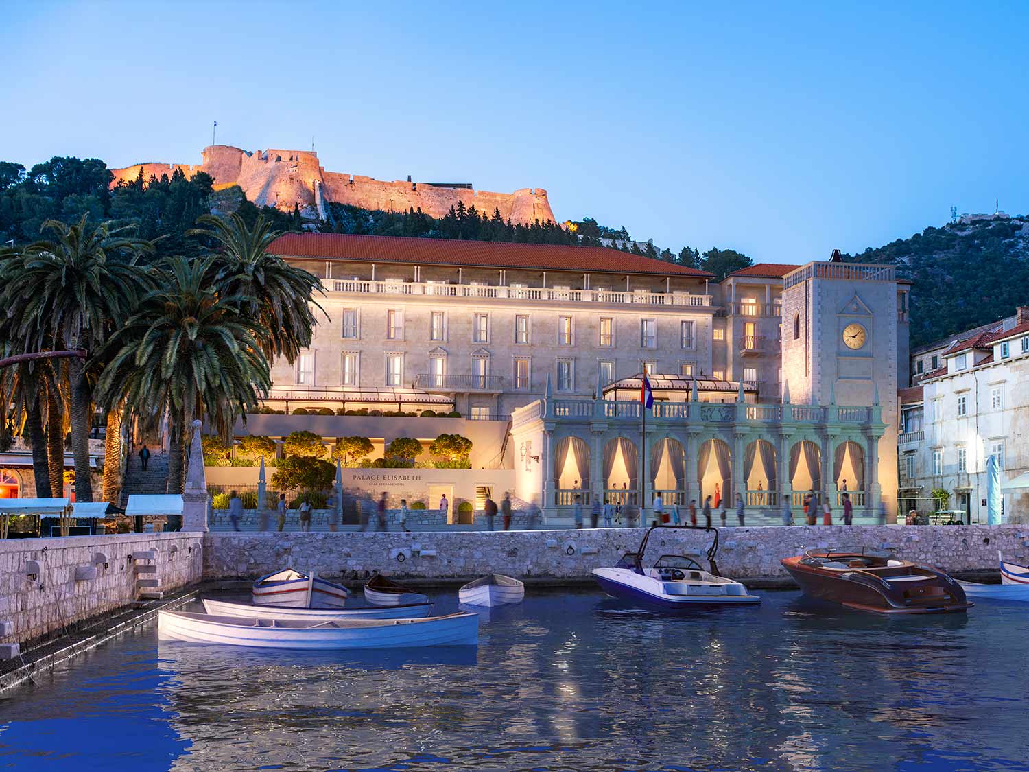 Palace Elisabeth hilltop fortress on Hvar Island Croatia