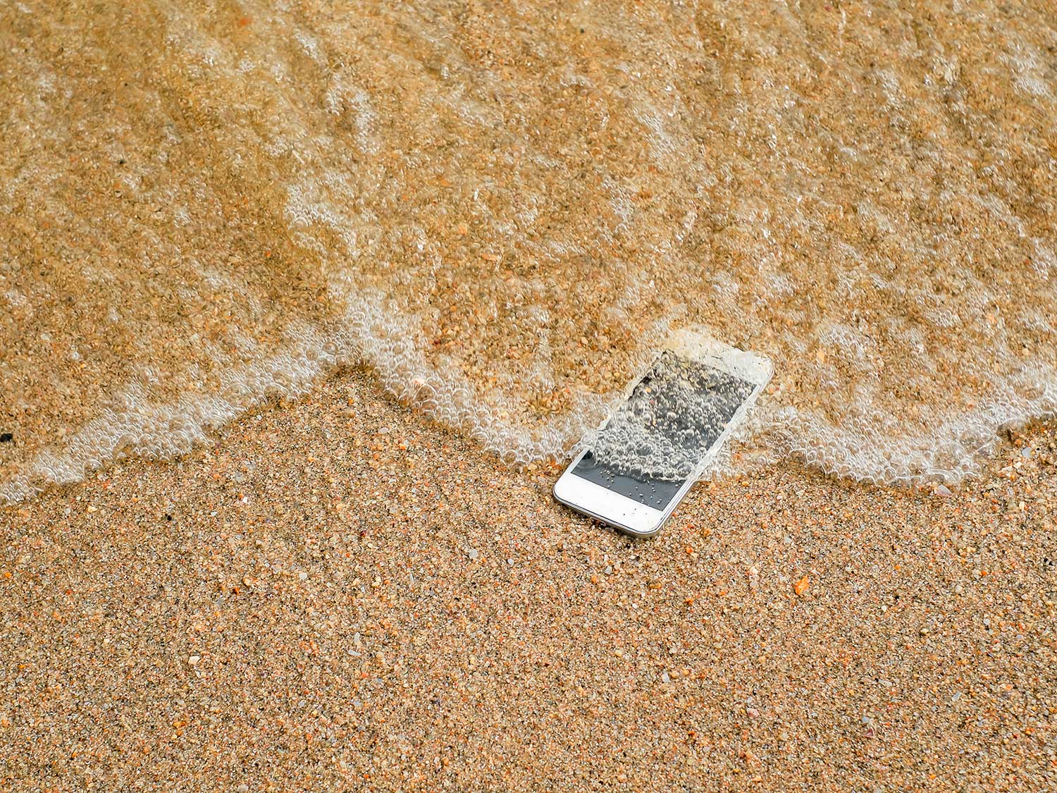 phone in the water