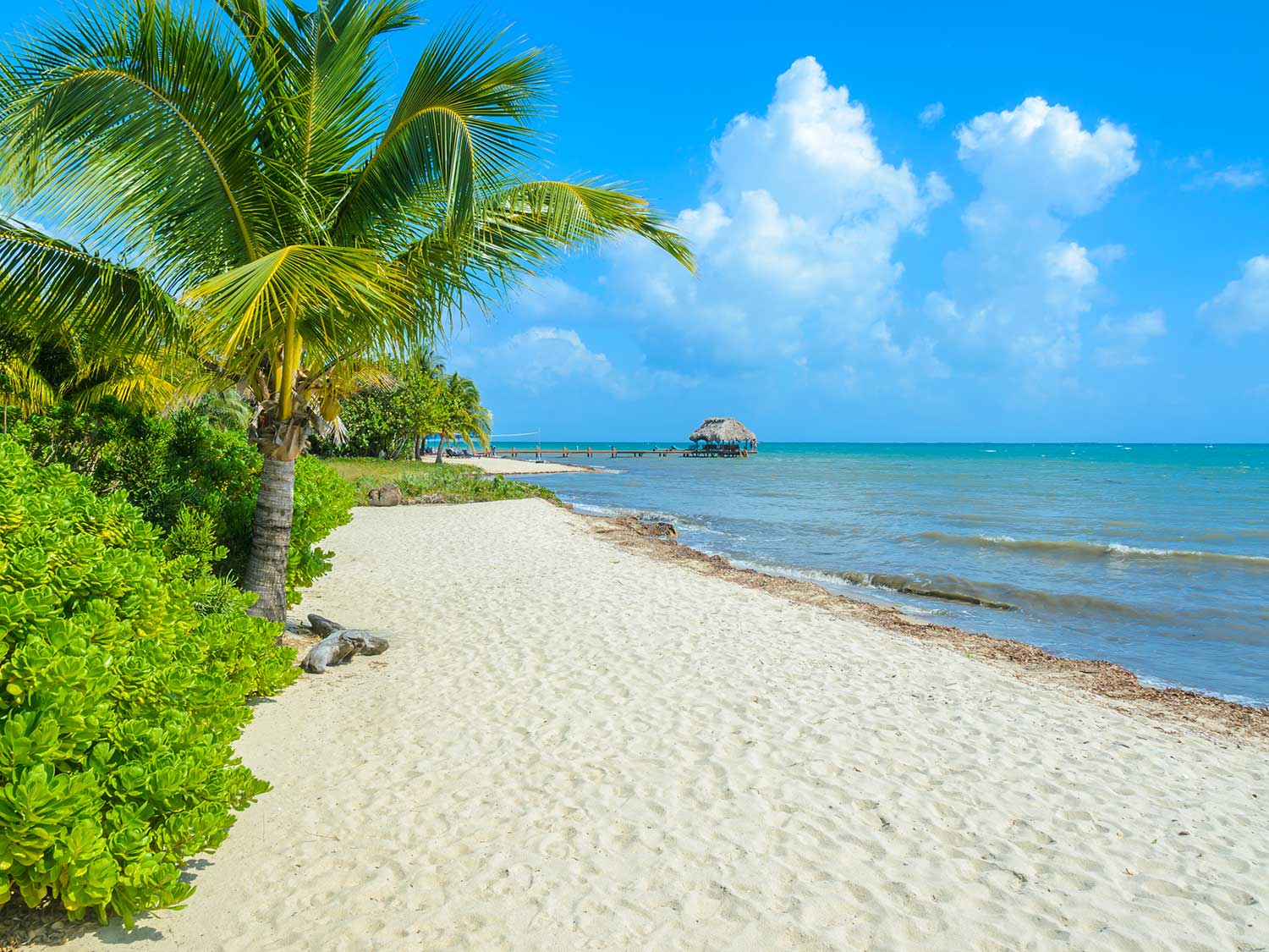 A beautiful beach in Placenia, Belize
