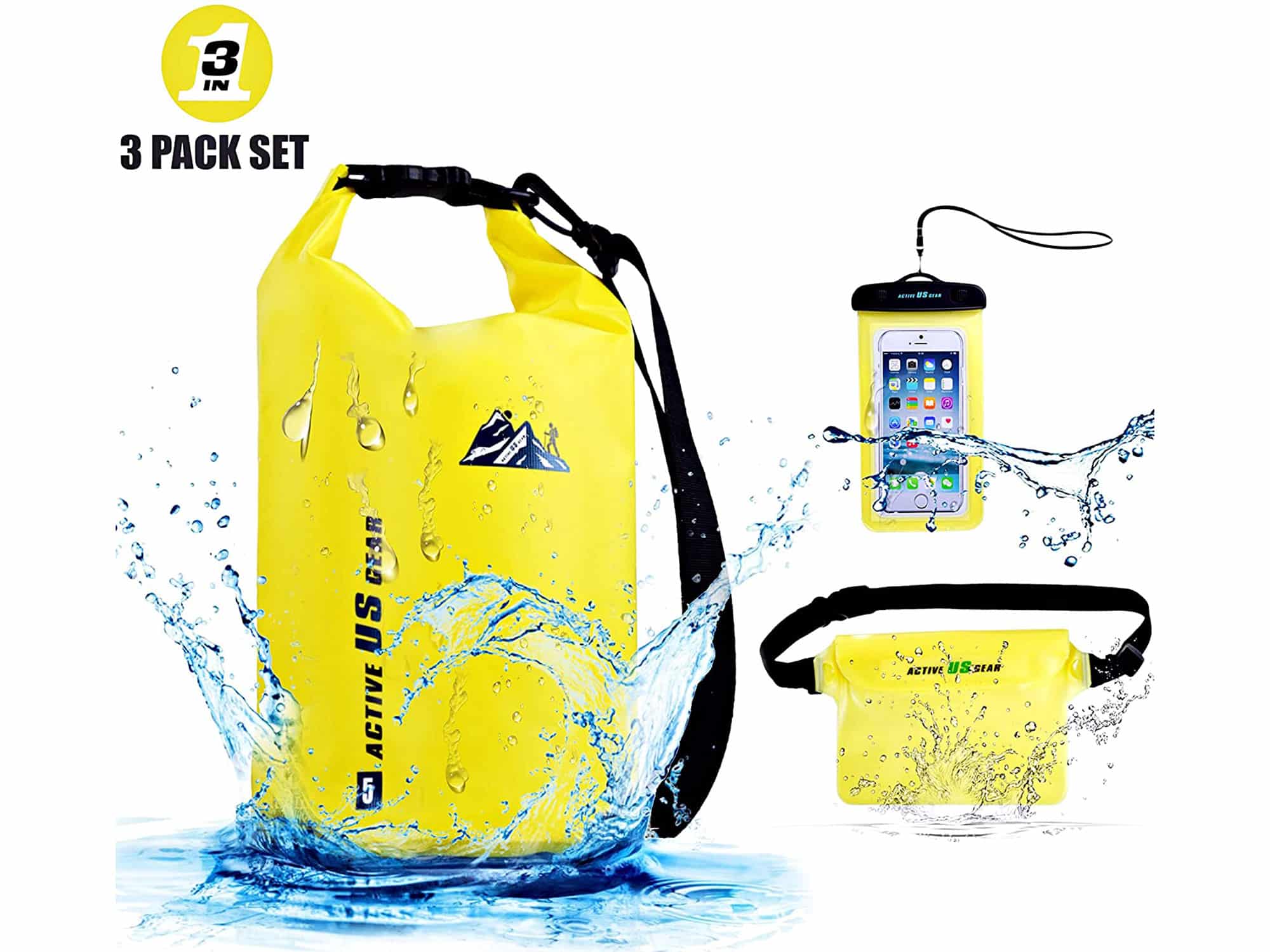 dry bag with waterproof phone pouch